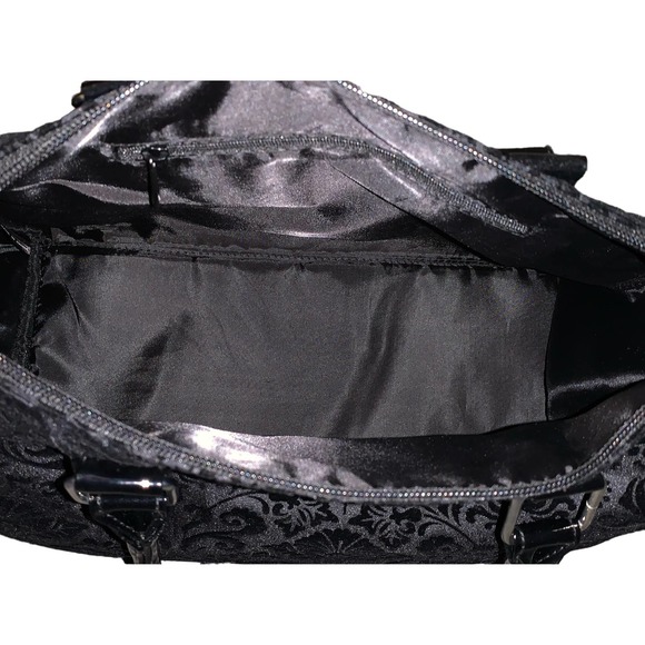 Black floral Tassel Suede Embroidery Pattern Handbag - Picture 9 of 12